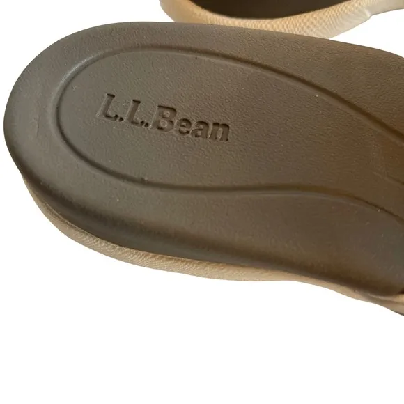 L.L.Bean Women's Boothbay Slide Sandals Size 8M Sporty Comfort Nylon Webbing