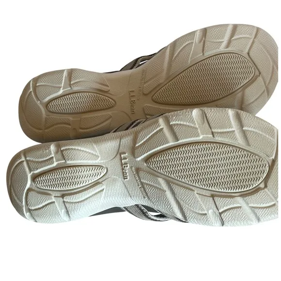 L.L.Bean Women's Boothbay Slide Sandals Size 8M Sporty Comfort Nylon Webbing