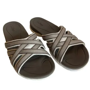 L.L.Bean Women's Boothbay Slide Sandals Size 8M Sporty Comfort Nylon Webbing