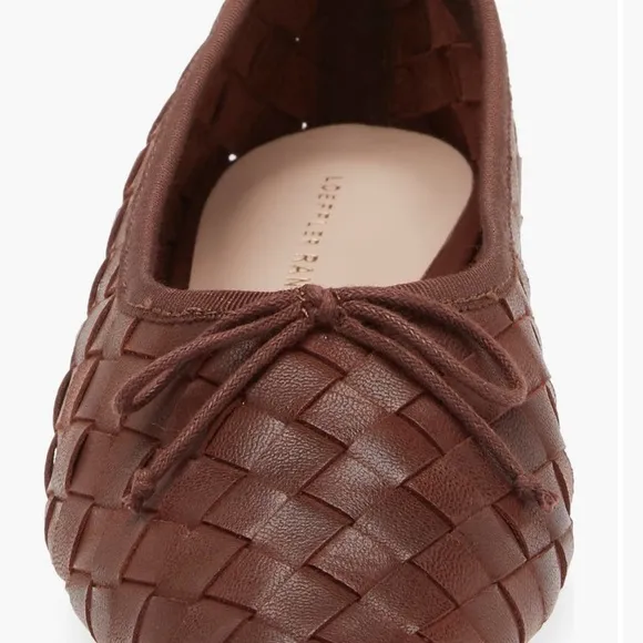 Loeffler Randall Brown Woven Leather Flats