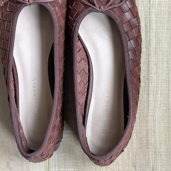 Loeffler Randall Brown Woven Leather Flats