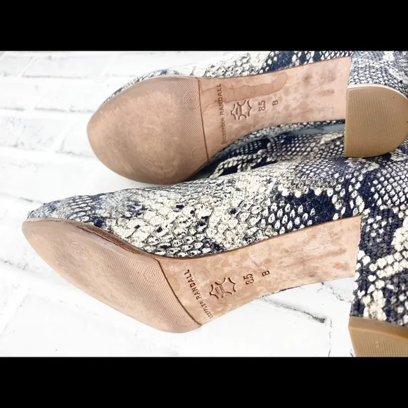 Loeffler Randall Leather Snakeskin Ankle boots