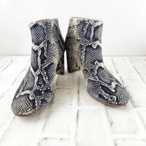Loeffler Randall Leather Snakeskin Ankle boots