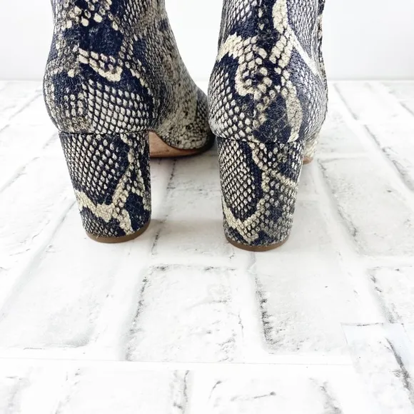 Loeffler Randall Leather Snakeskin Ankle boots