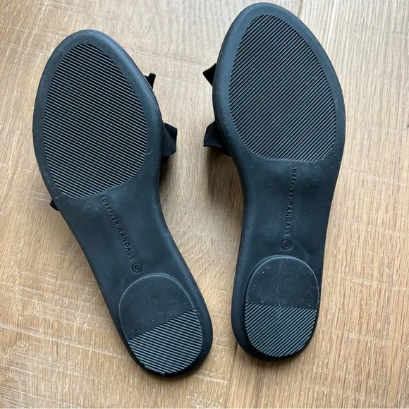 Loeffler Randall NWOT Black Birdie Ruffle Slide