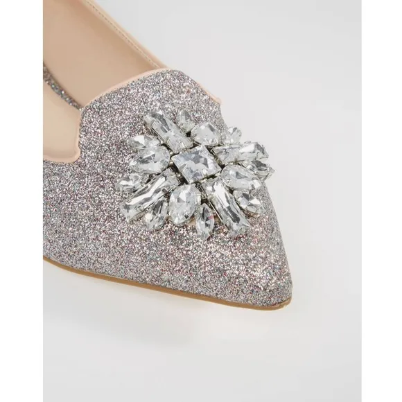 London Rebel Jewel Trim Point Loafer/Flats Shoes