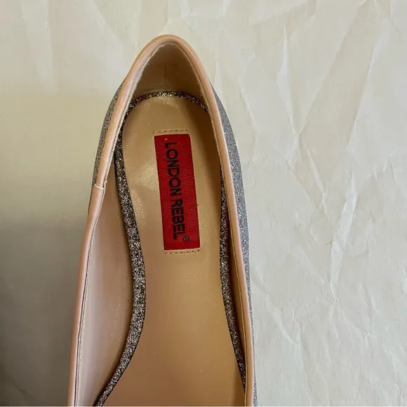 London Rebel Jewel Trim Point Loafer/Flats Shoes