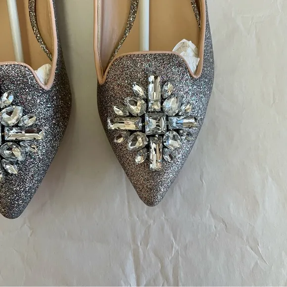 London Rebel Jewel Trim Point Loafer/Flats Shoes