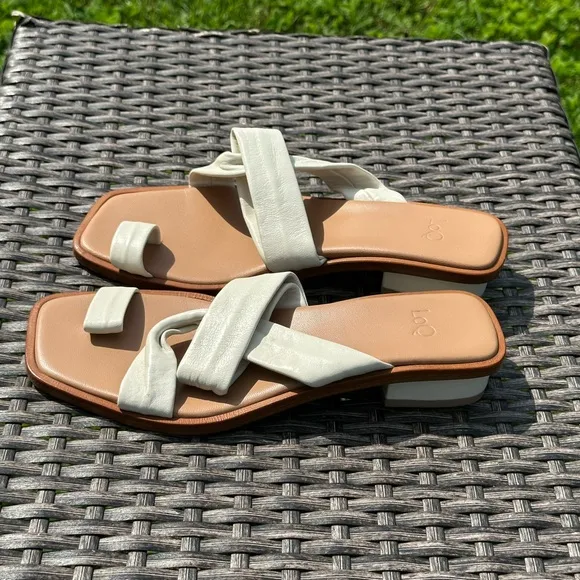 LOQ Cream Sandals Geometric Straps