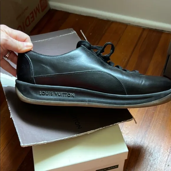 Louis Vuitton Men's Black Leather Shoes