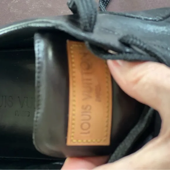 Louis Vuitton Men's Black Leather Shoes