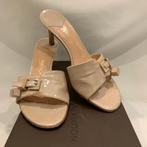 Louis Vuitton Vernis Dice Mule Shoes.