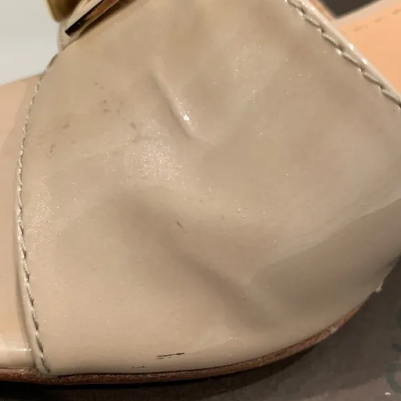 Louis Vuitton Vernis Dice Mule Shoes.