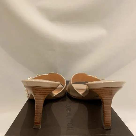 Louis Vuitton Vernis Dice Mule Shoes.