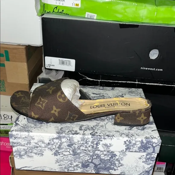 Louis Vuitton Women's Brown Slide Sandals