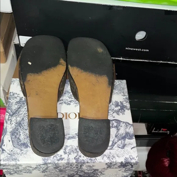 Louis Vuitton Women's Brown Slide Sandals