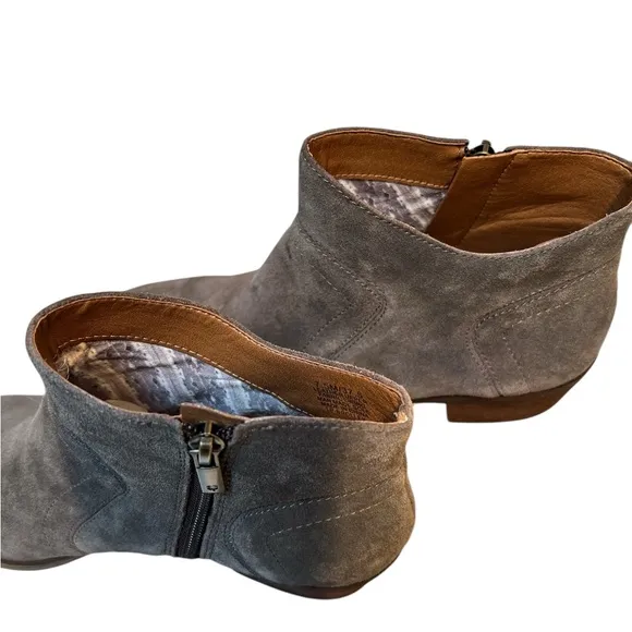 LUCKY BRAND 🌺 Leather Gray Ankle Boots 7.5