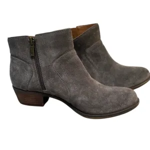 LUCKY BRAND 🌺 Leather Gray Ankle Boots 7.5