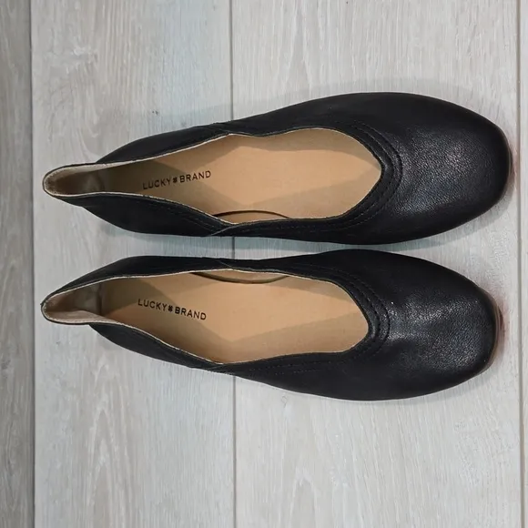 Lucky Brand Women Alba Leather Loafer Slip on shoes sz 9.5M
