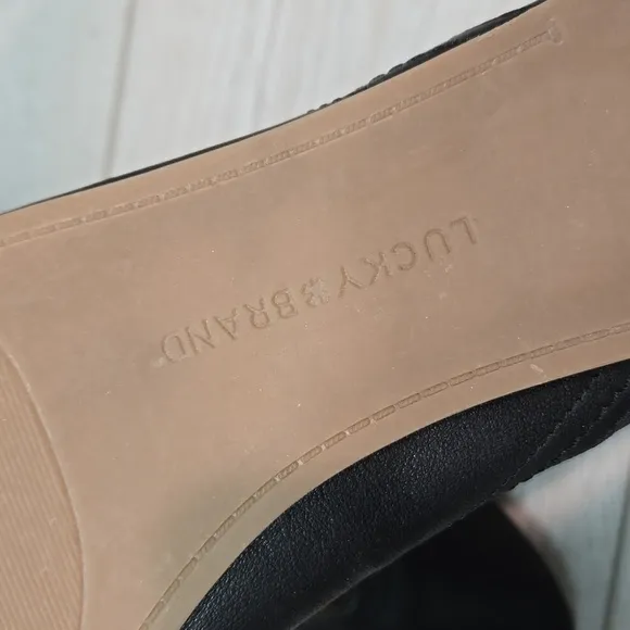 Lucky Brand Women Alba Leather Loafer Slip on shoes sz 9.5M
