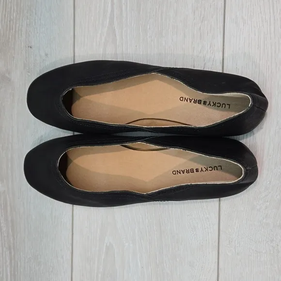 Lucky Brand Women Alba Leather Loafer Slip on shoes sz 9.5M