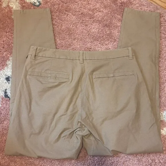 Lululemon ABC Slim-Fit 5 Pocket Pants Mens 34x32 Tan Brown Utilitech GREAT COND