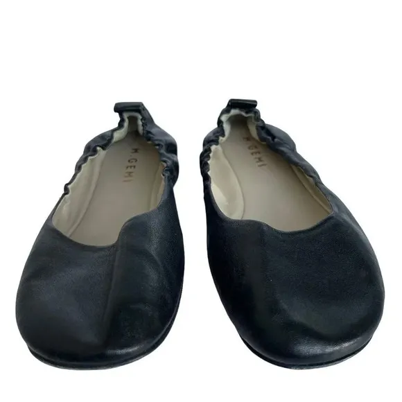 M. Gemi Ballet Flats Shoes Leather Black Women’s Size 37.5 Made In Italy