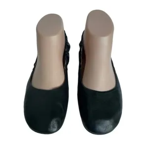 M. Gemi Ballet Flats Shoes Leather Black Women’s Size 37.5 Made In Italy