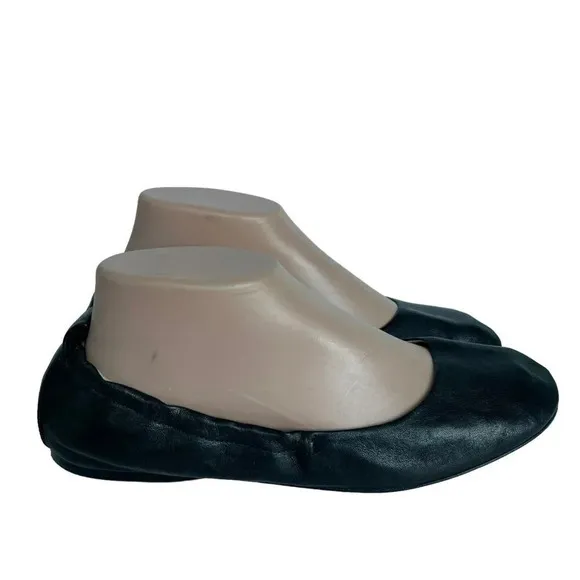 M. Gemi Ballet Flats Shoes Leather Black Women’s Size 37.5 Made In Italy