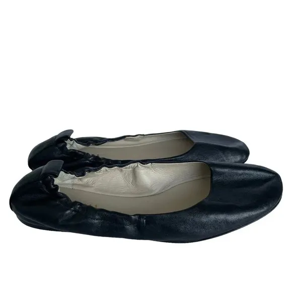 M. Gemi Ballet Flats Shoes Leather Black Women’s Size 37.5 Made In Italy