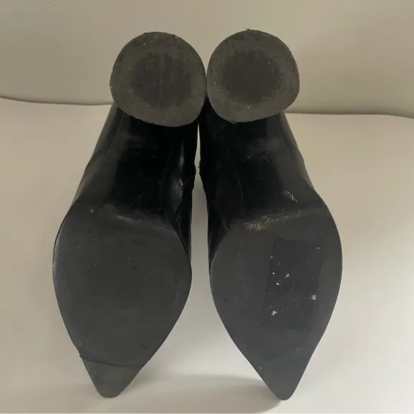 MA LO black leather ankle boots size 7
