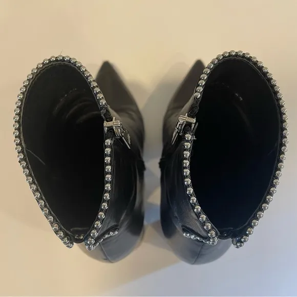 MA LO black leather ankle boots size 7