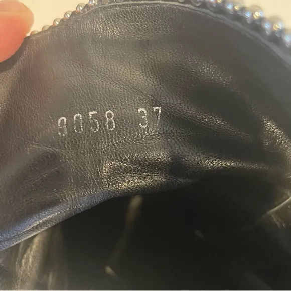 MA LO black leather ankle boots size 7