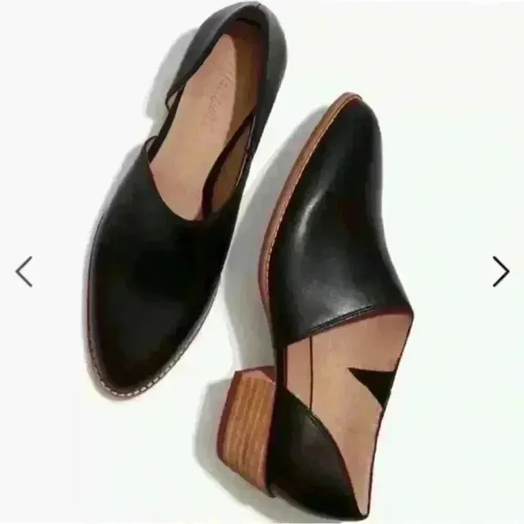 Madewell Black Cut Out Lucie Leather Ankle Booties Shoes 5.5