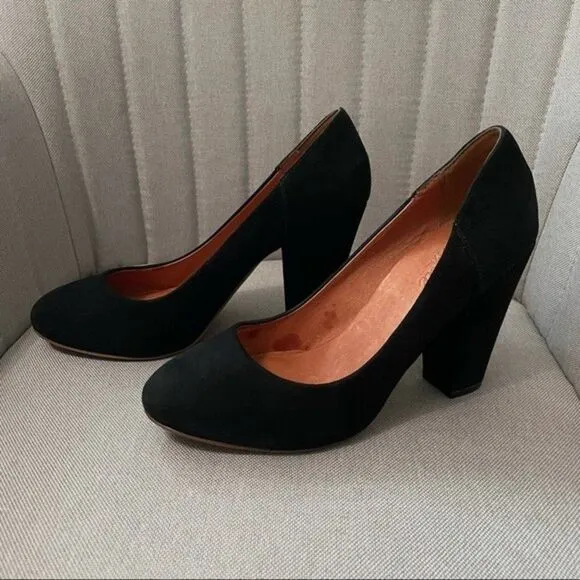 Madewell Chunky Suede Heels