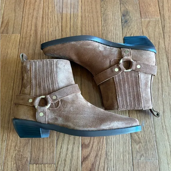 Madewell Santiago Western Boots in Dried Maple