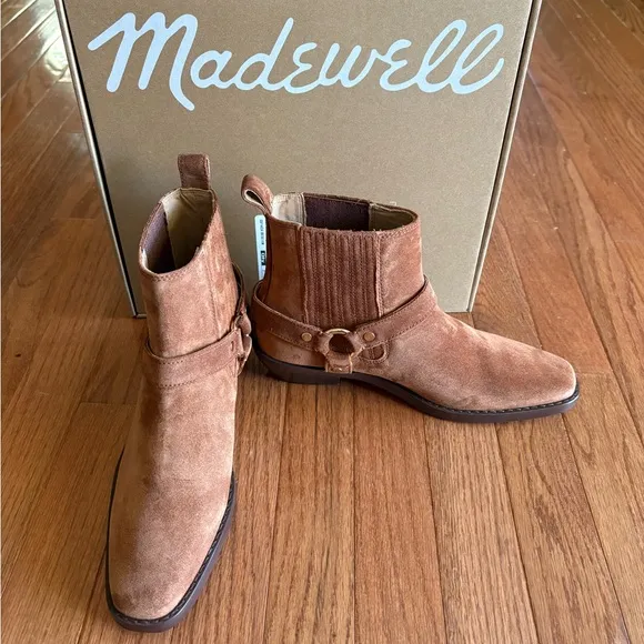 Madewell Santiago Western Boots in Dried Maple