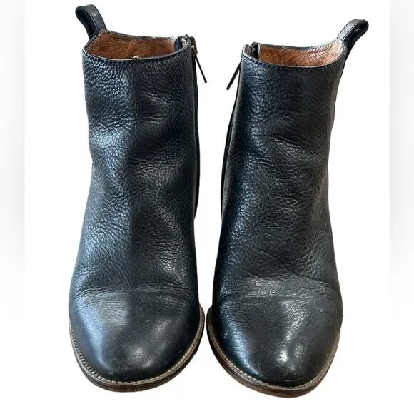 Madewell The Billie Boot Leather Ankle Bootie Black and Brown Women's Size 7.5