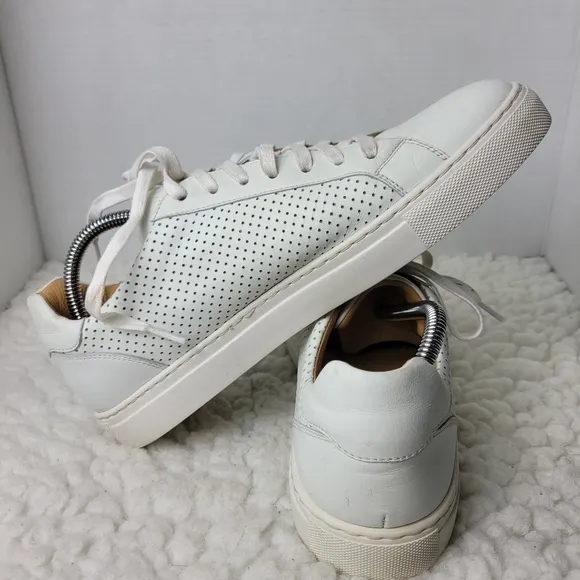 Magnanni Costa Lo Perf Mens Size 8 M Sneaker White Leather Shoes