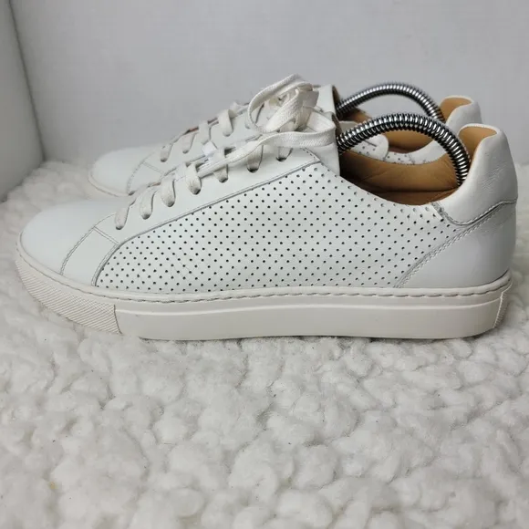 Magnanni Costa Lo Perf Mens Size 8 M Sneaker White Leather Shoes
