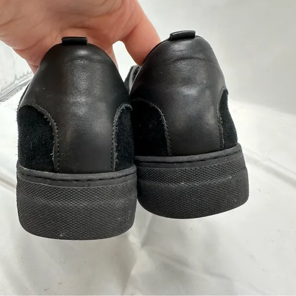 Maje Black Suede Shearling Ribbon Lace Up Sneakers Shoes Size 40 US 10 Women’s