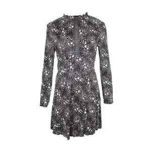 Maje Star Print Mini Dress in Black Cupro