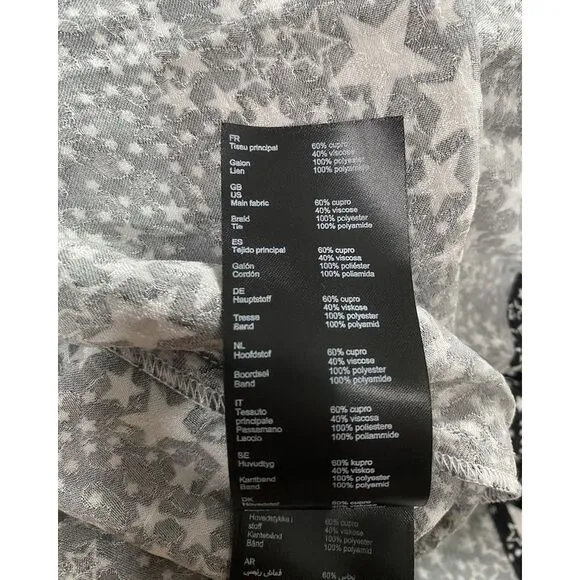 Maje Star Print Mini Dress in Black Cupro