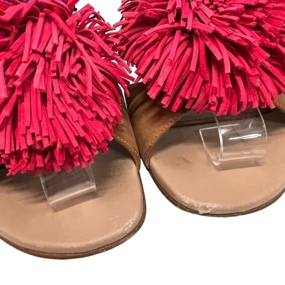 Malone Souliers Leather Pom Pom Colorful Casual Sandals Women’s 38.5