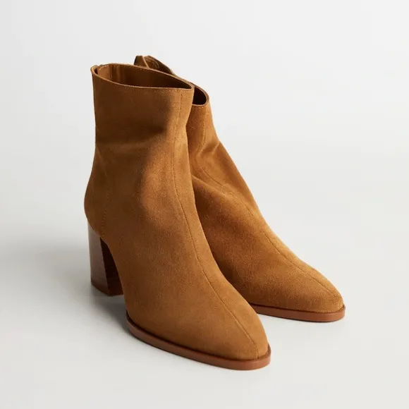 Mango Leather Ankle Boots