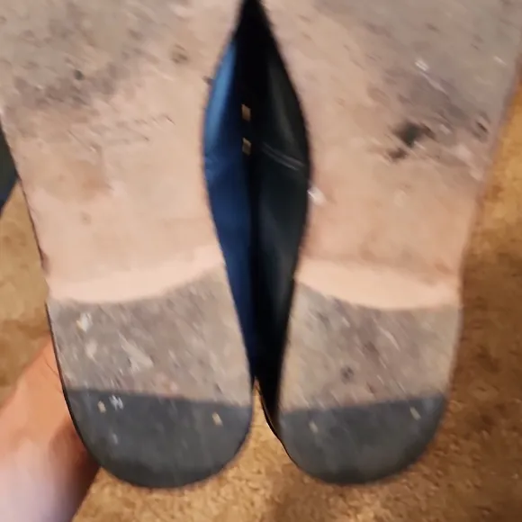 Manolo Blahnik Blue and White Flats