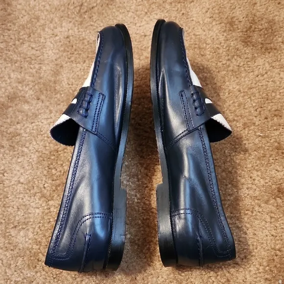 Manolo Blahnik Blue and White Flats