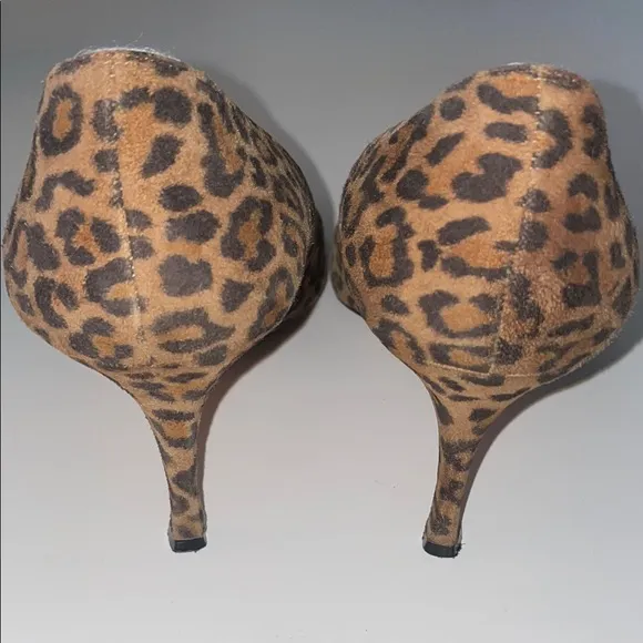Manolo Blahnik suede animal print pumps