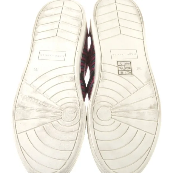 Marc Jacobs Vibrant Pink and Blue Love Slip-Ons