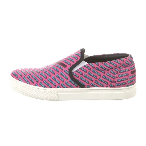 Marc Jacobs Vibrant Pink and Blue Love Slip-Ons